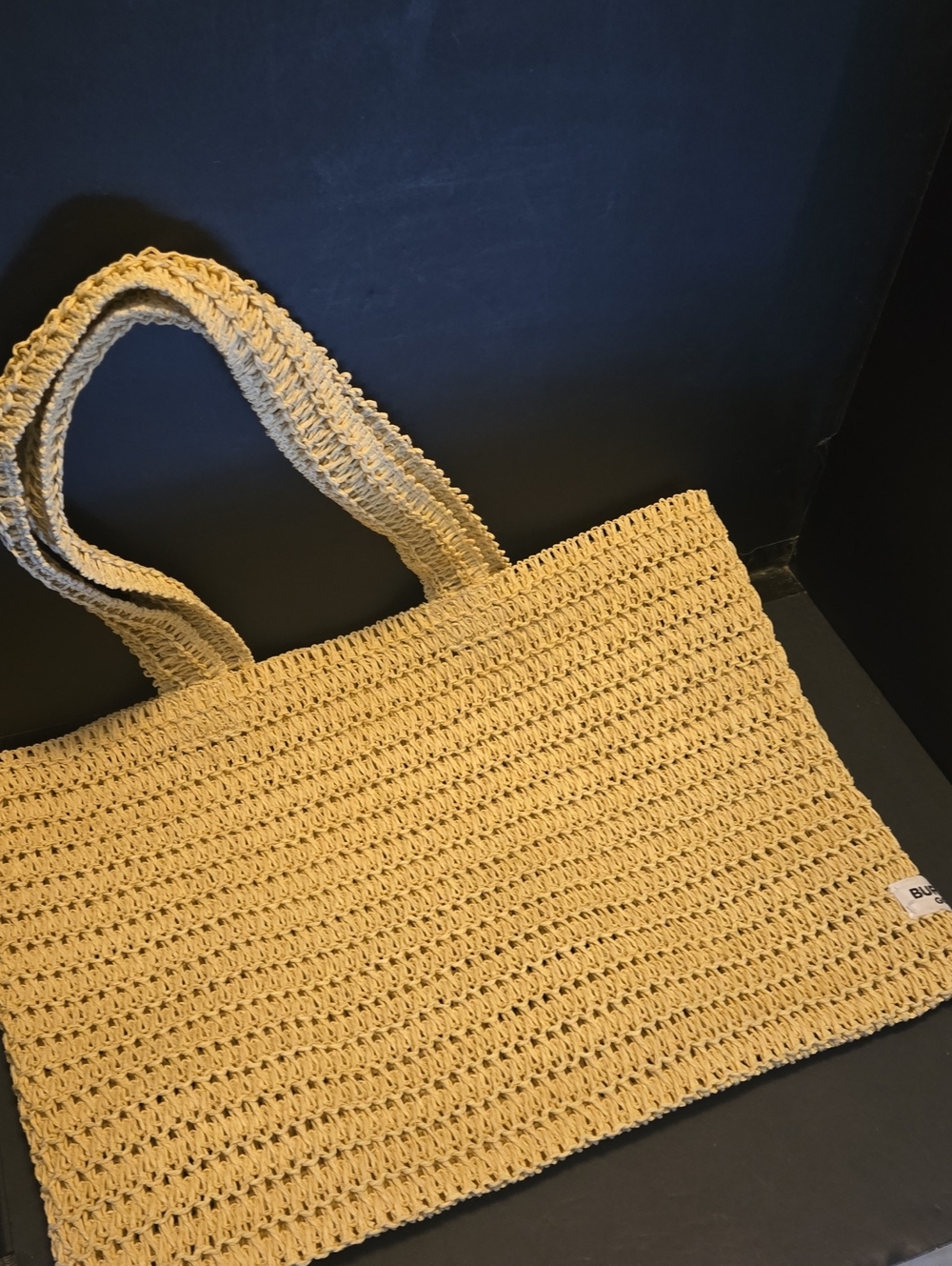 Burberry Goddess Woven Shoulder Bag in Natural Beige